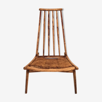 Fauteuil chaise vintage en bois