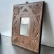 Antique hand carved  frame solid wood  22 cm x 17.5 cm