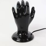 Table lamp / Wall lamp "hand" in black enameled porcelain