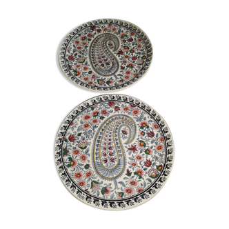 Assiettes plates decoratives ou de service