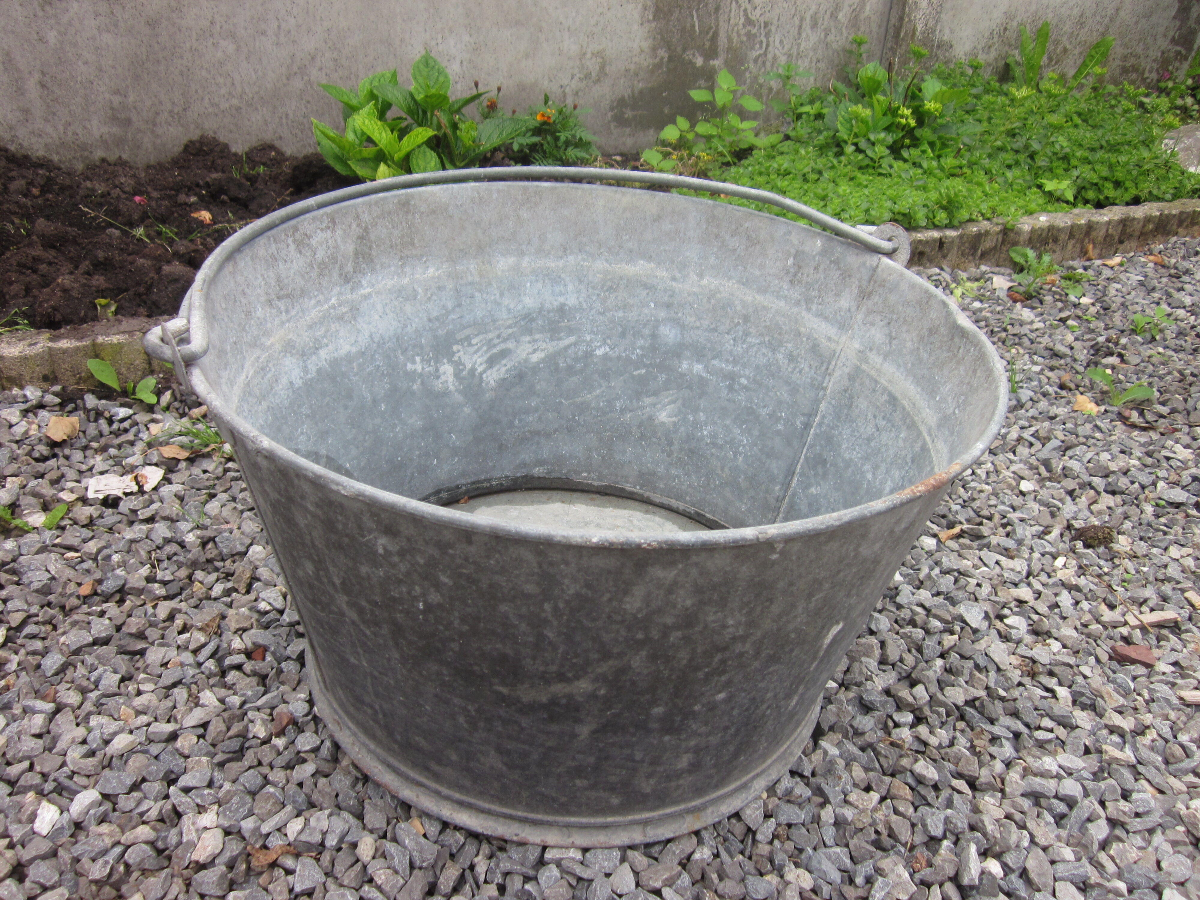 Old zinc cauldron