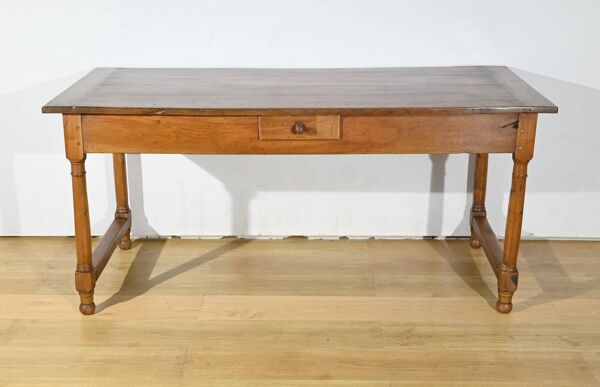 Table de ferme de propriété en merisier, style Louis XIV, début XIXème
