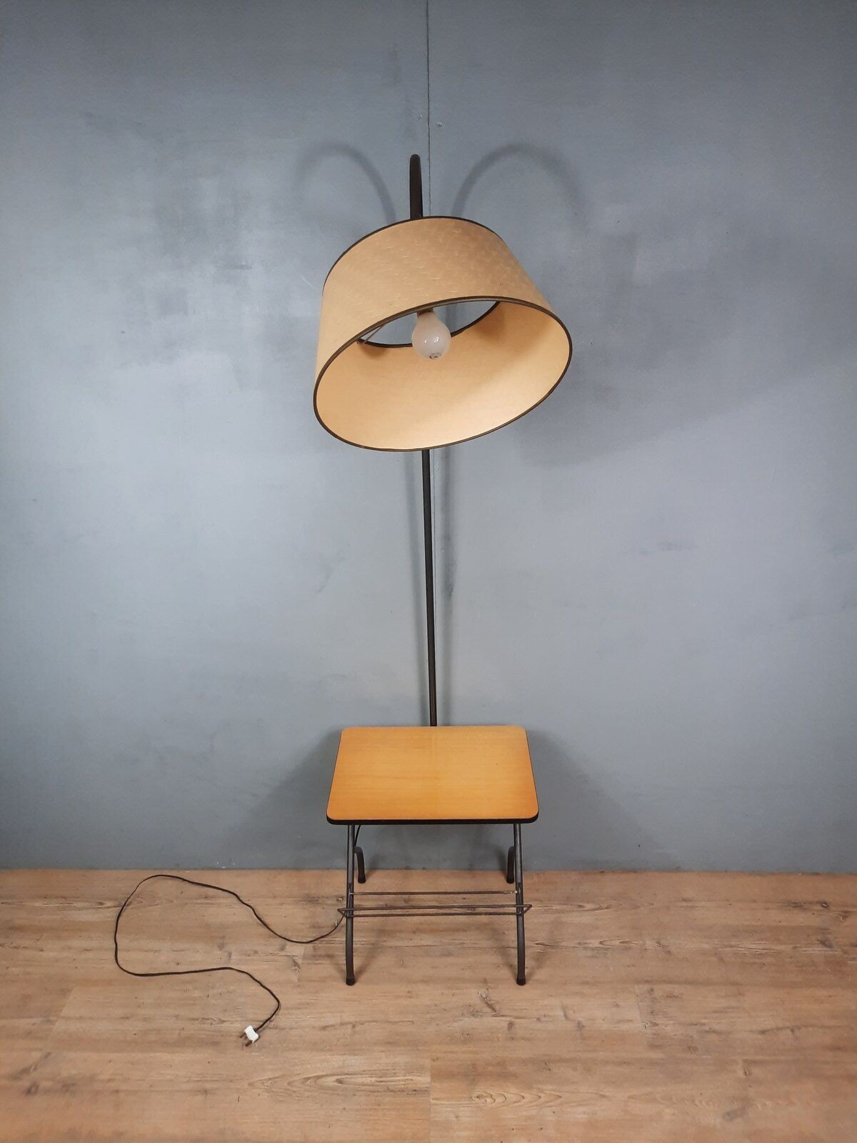 Vintage magazine door floor lamp