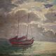 Huile sur toile marine