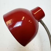 Lampe de Table Industrielle Rouge à Col de Cygne, 1960s