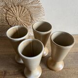 4 Mazagran in stoneware from Brenne, France.
