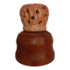 Handcrafted table lamp in carved wood / Wabi-Sabi & Organic style