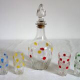 Typical polka dot liquor service from the 50s