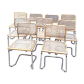 9 chaises Marcel Breuer, modèle B32 à restaurer