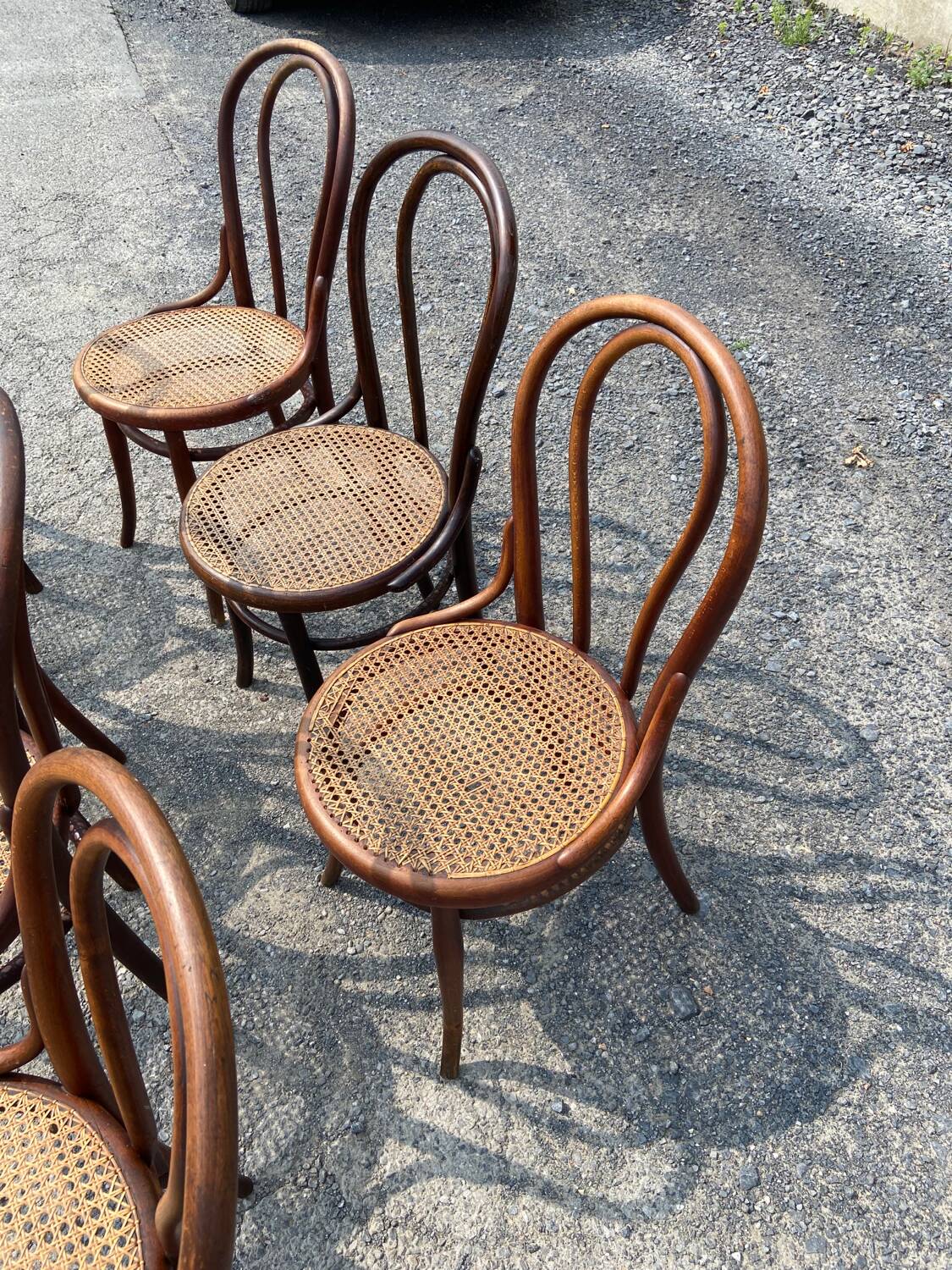 Set of 7 Thonet bistro chairs