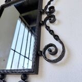 Brutalist wrought iron mirror 1940