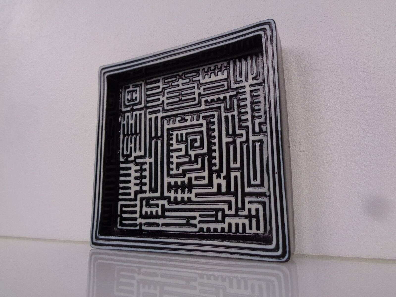 Domino Plate by Stig Lindberg for Gustavsberg, 1950s