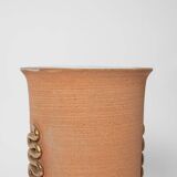 Ceramic cylindrical table lamp, 1940s.