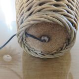 Lampe en rotin naturel 1970