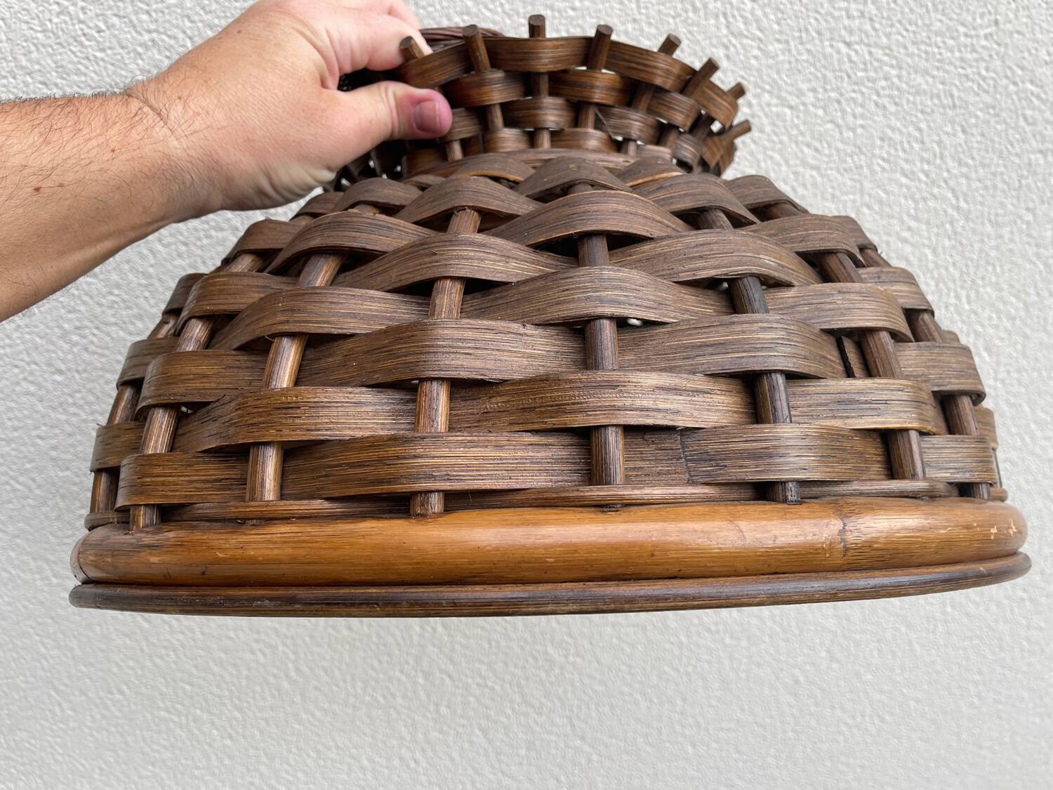 Vintage rattan ceiling light
