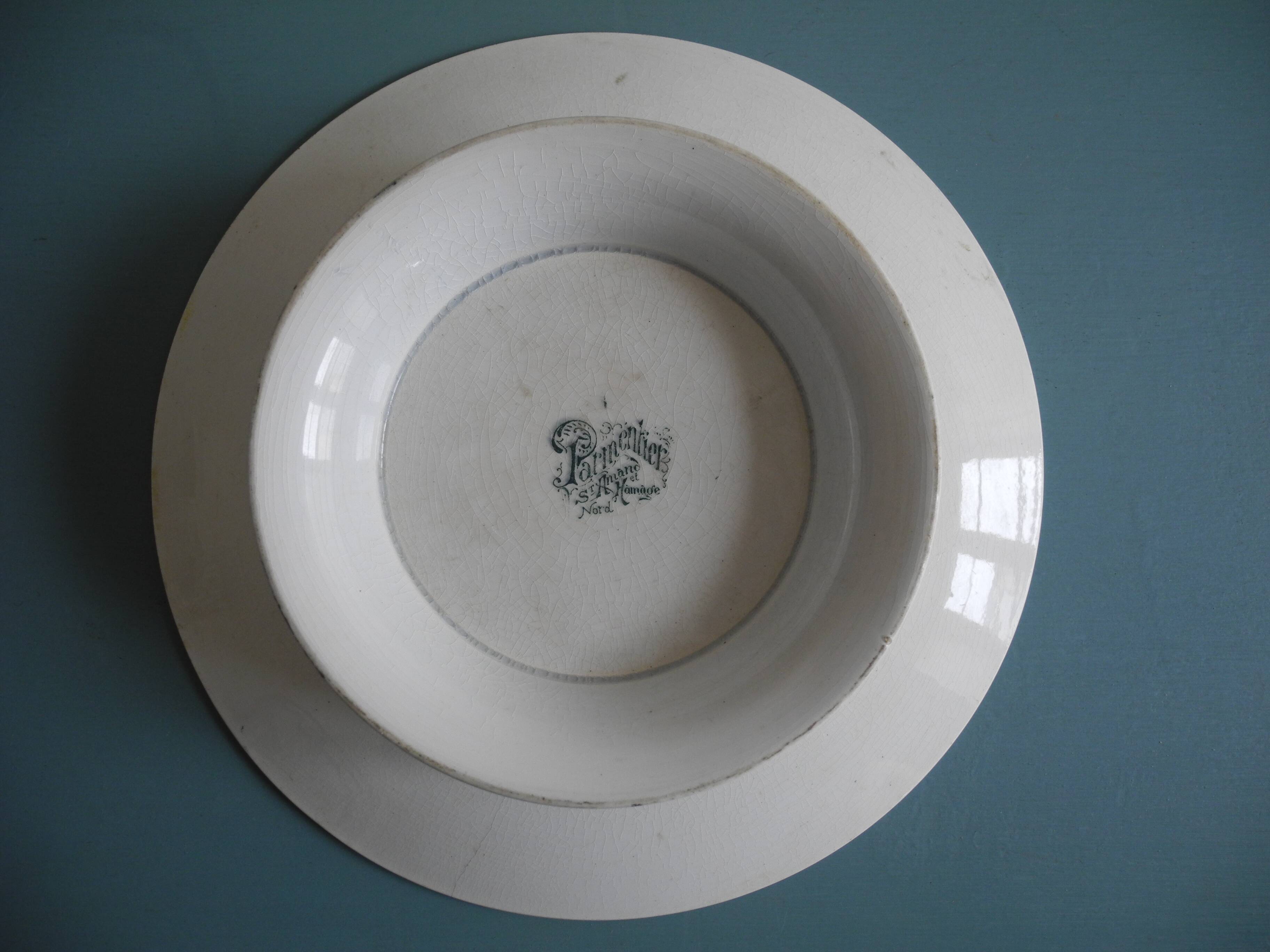 old French dish plate presentation St Amand Hamage old French dish plate