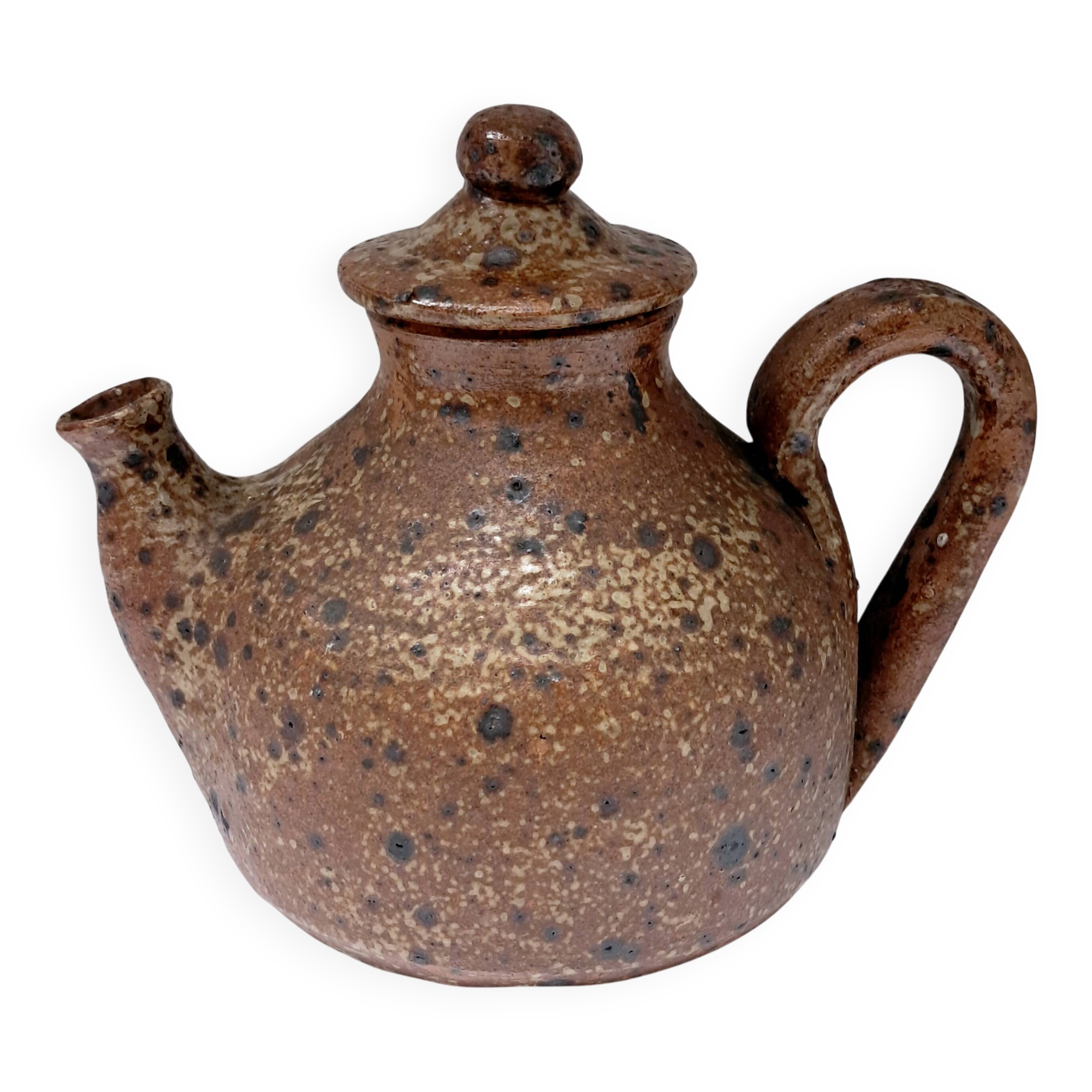 Pyrite stone teapot. 1960s. Numbered.