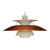 Suspension Louis Poulsen ph5 vintage | Poul Henningsen | restauration | blanc et cuivre