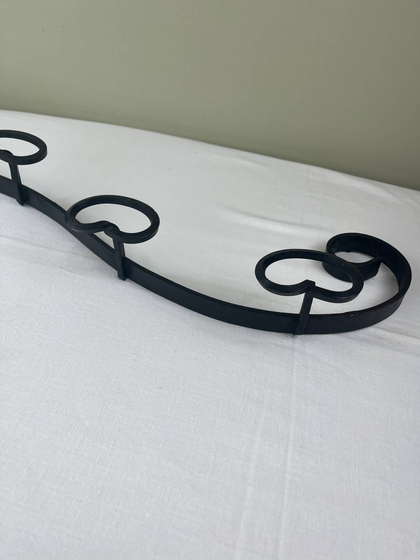 Wrought iron coat rack
