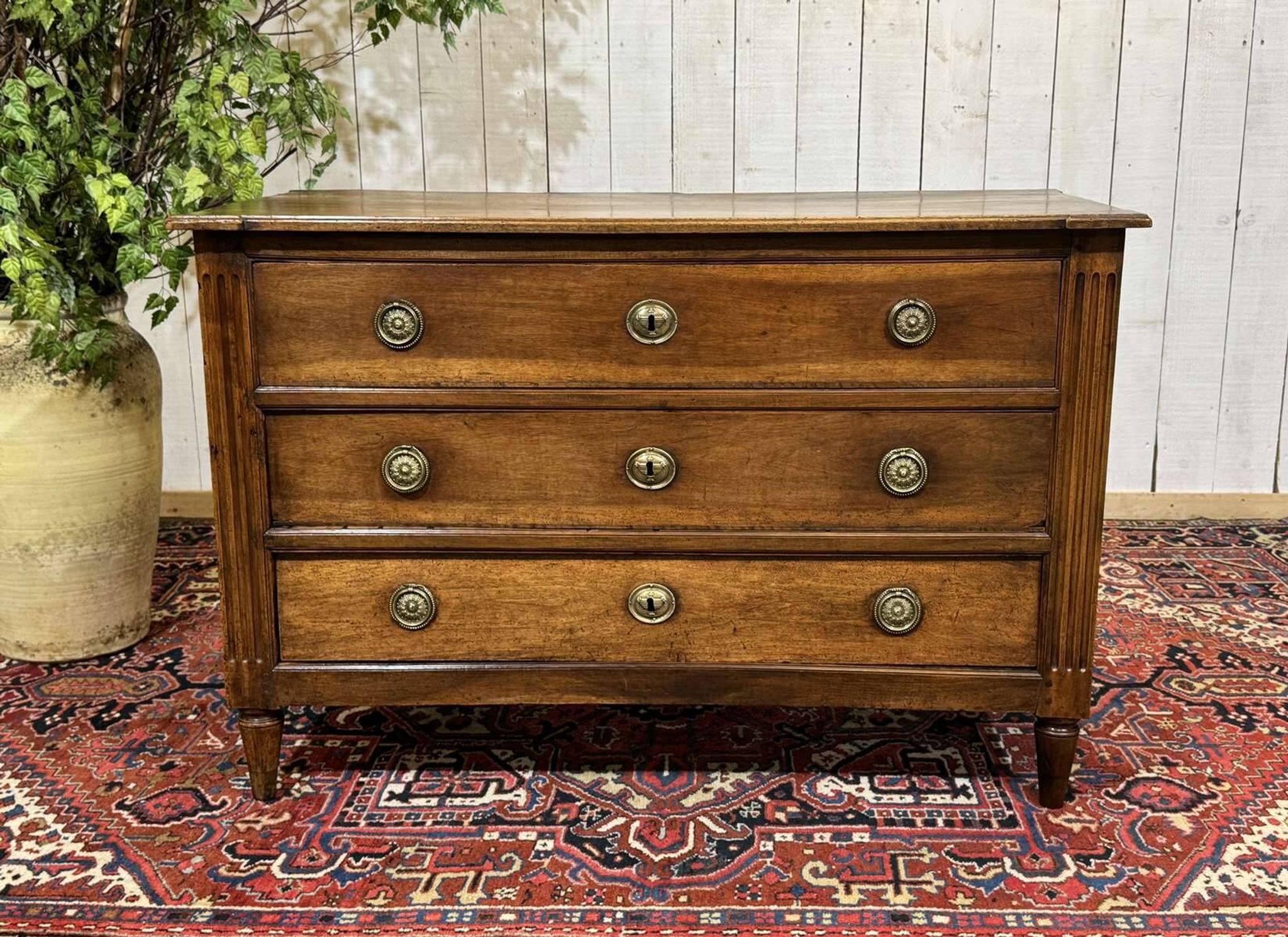 Louis XVI commode from the 18th century in walnut.