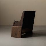 Alpine larch wood storage bench, Folk Art, Piedmont, 19th century