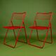 Red metal chair Ted Net Ikea vintage by Niels Gammelgaard