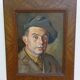 oil on canvas military portrait from the 1940s signed