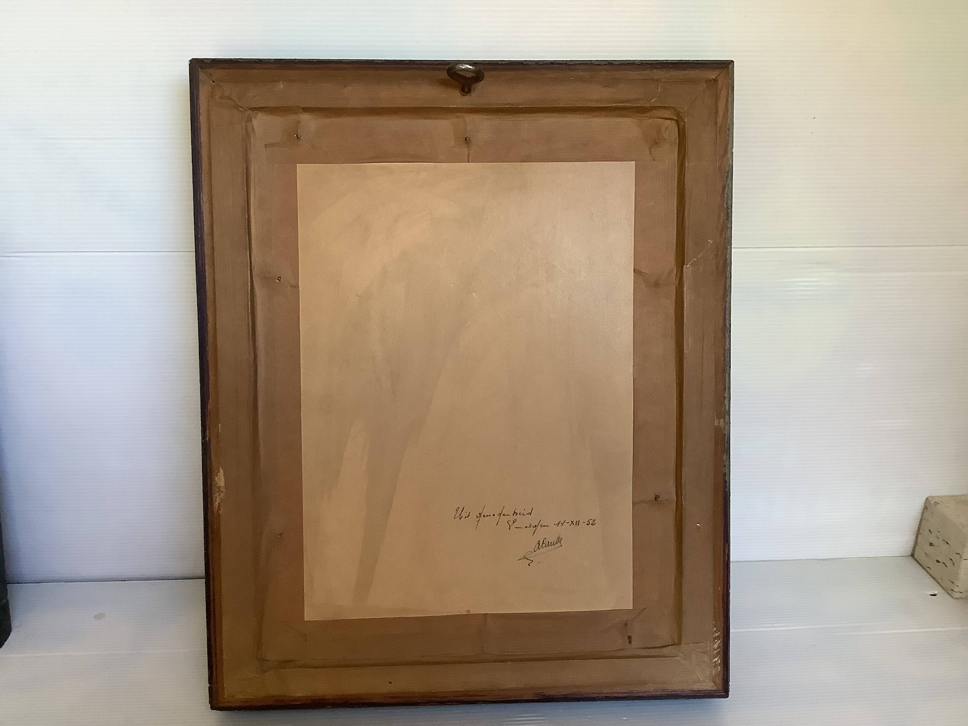 Old painting bouquet of flowers signed