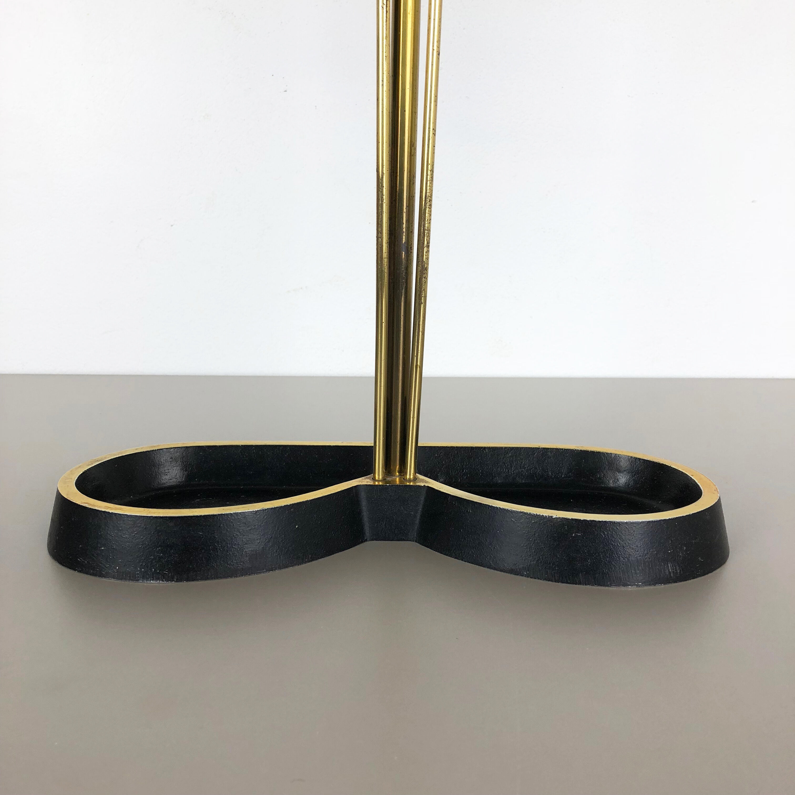 Original Midcentury Metal Brass Umbrella Stand, Germany, 1950s