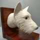 Dog head bookends ~ composite resin ~ vintage from the 70s/80s ~ england
