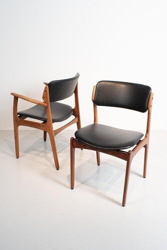 Chaises par Erik Buch, ensemble de 6