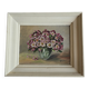 Tableau vintage bouquet de fleurs signé Girardot