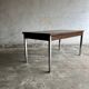 Table à manger belge mid-century avec pieds chromés