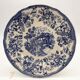 6 Flat blue blue plates "Flowers"
