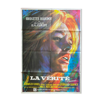 Affiche cinéma "La Vérité" Brigitte Bardot 70x100cm 1975