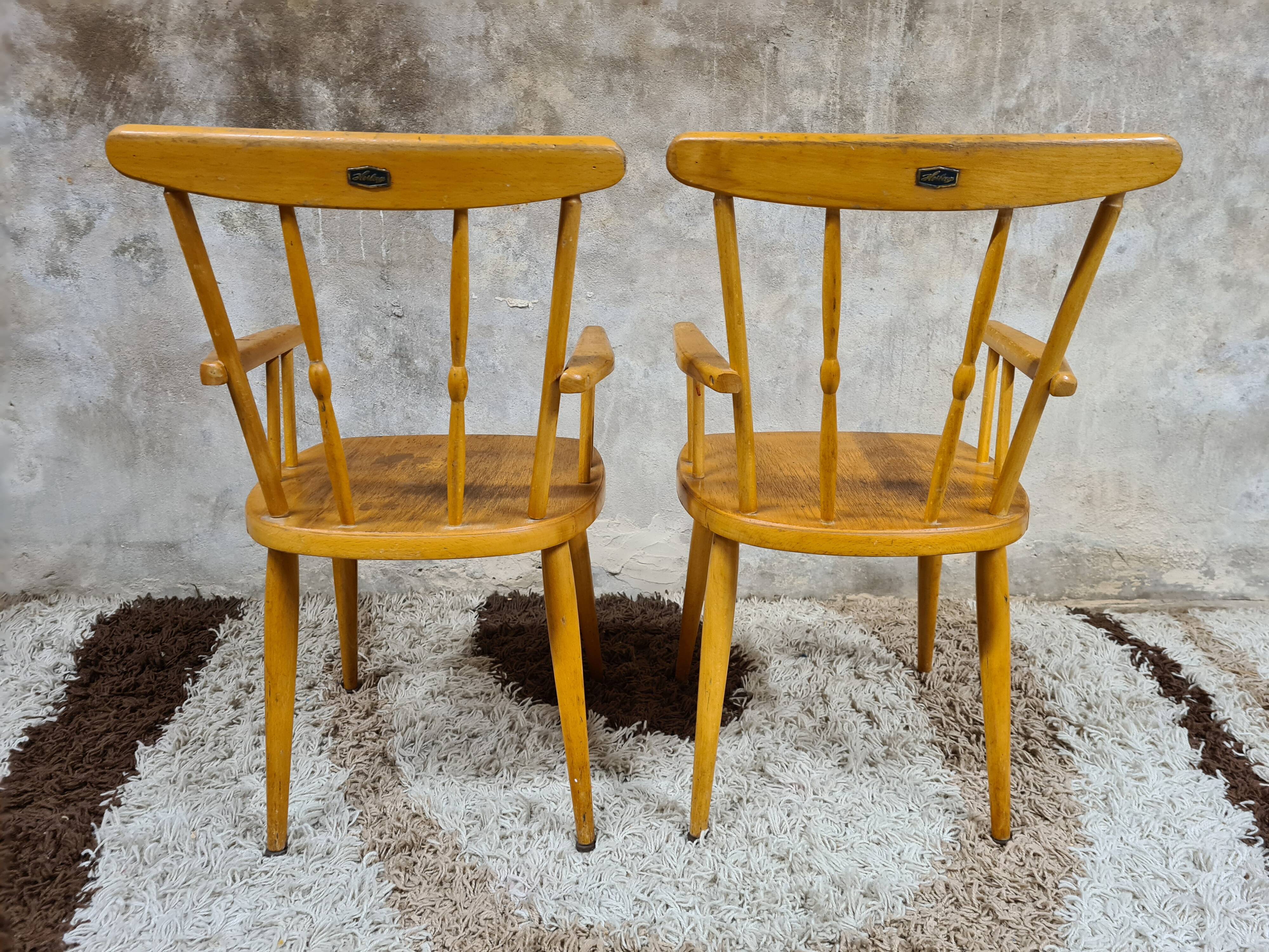Pair of wooden armchair child Herlag