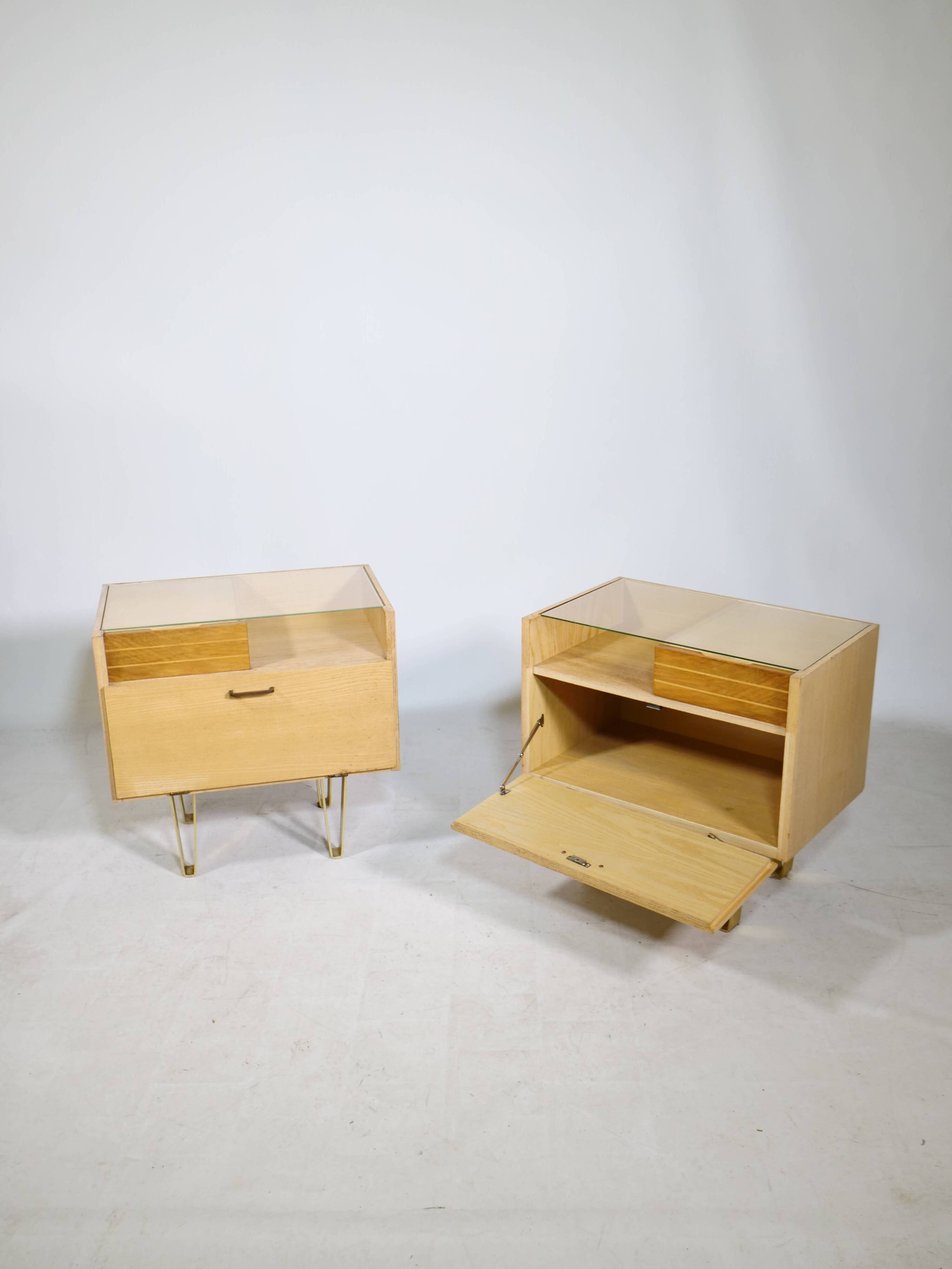 Bedside tables, 1950s-60s