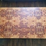 Italian design coffee table in burl wood by Roche Bobois, 1970s.