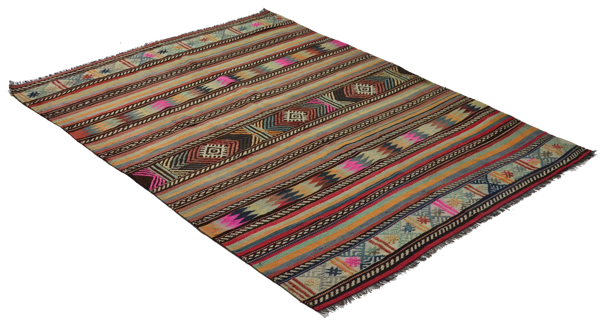Anatolian handmade kilim rug 215 cm x 160 cm