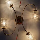 Large vintage gold four-light wall sconce