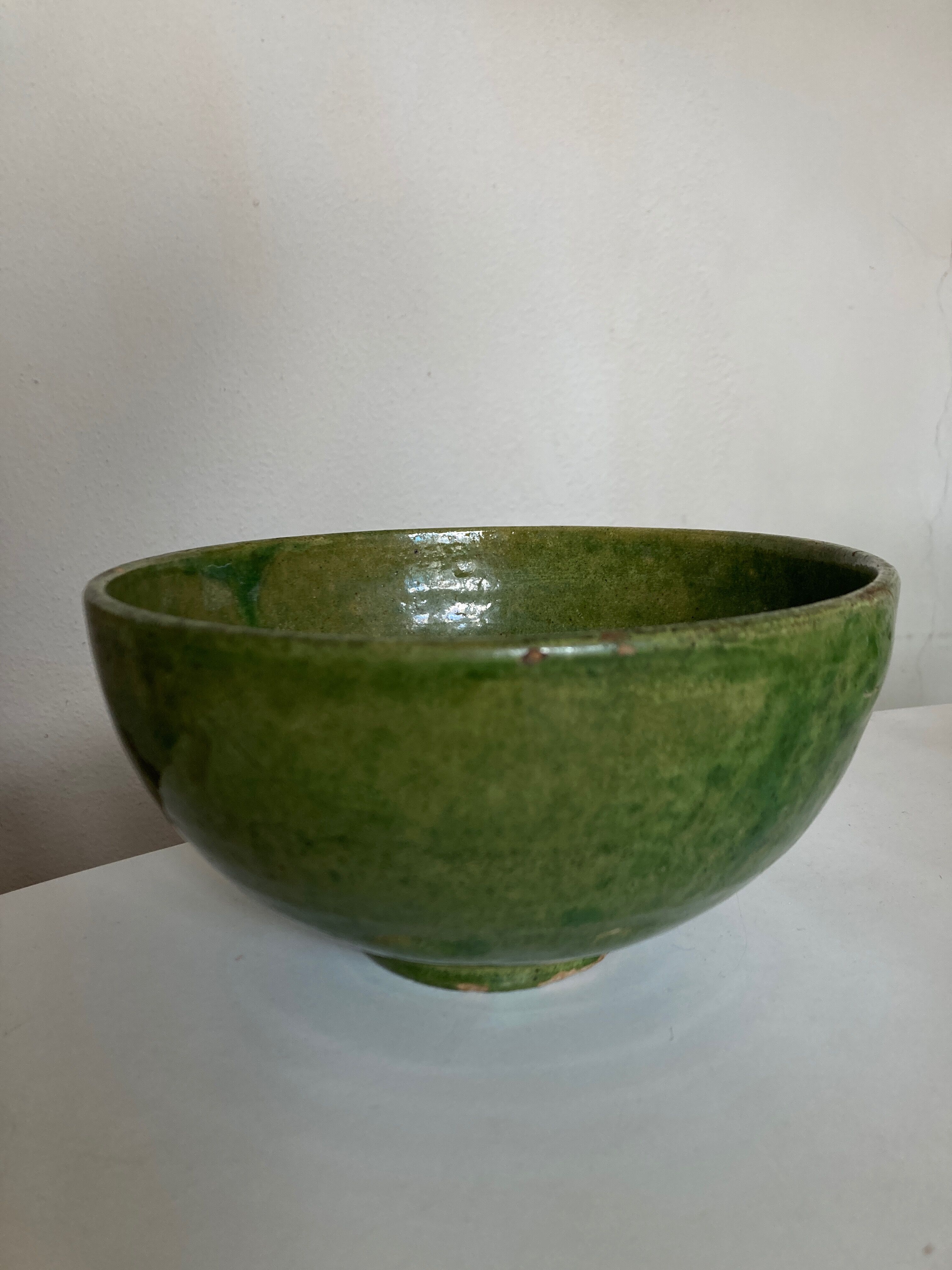 Glazed clay salad bowl from Biot 1960