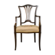 Hepplewhite armchair in hardwood on delicate legs with original seat.