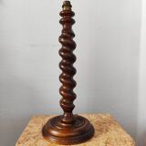 Vintage turned wooden lamp base – France 1950-60