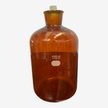 Amber apothecary bottle