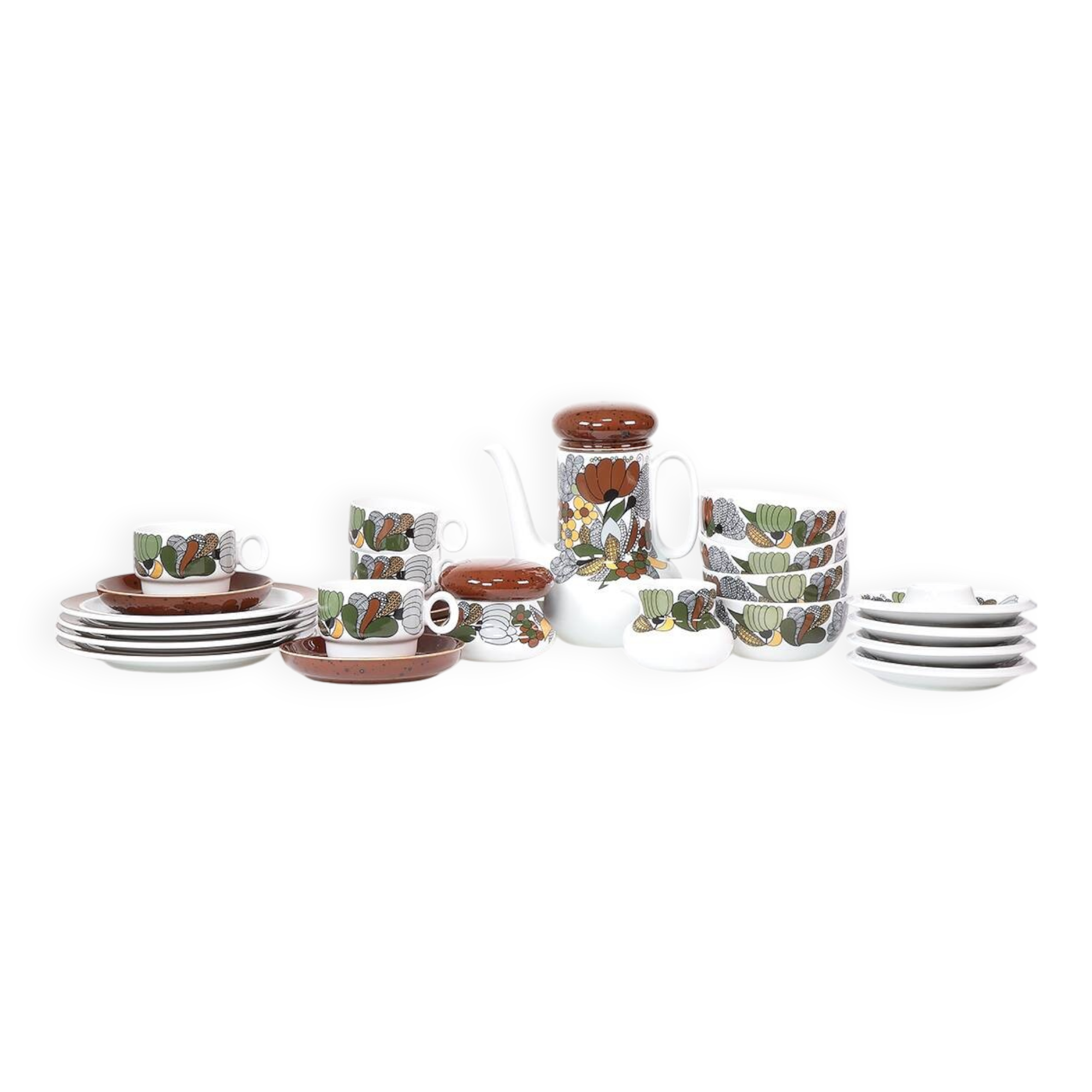 Porcelain Breakfast Tableware by Thomas, 1970s, Set of 19