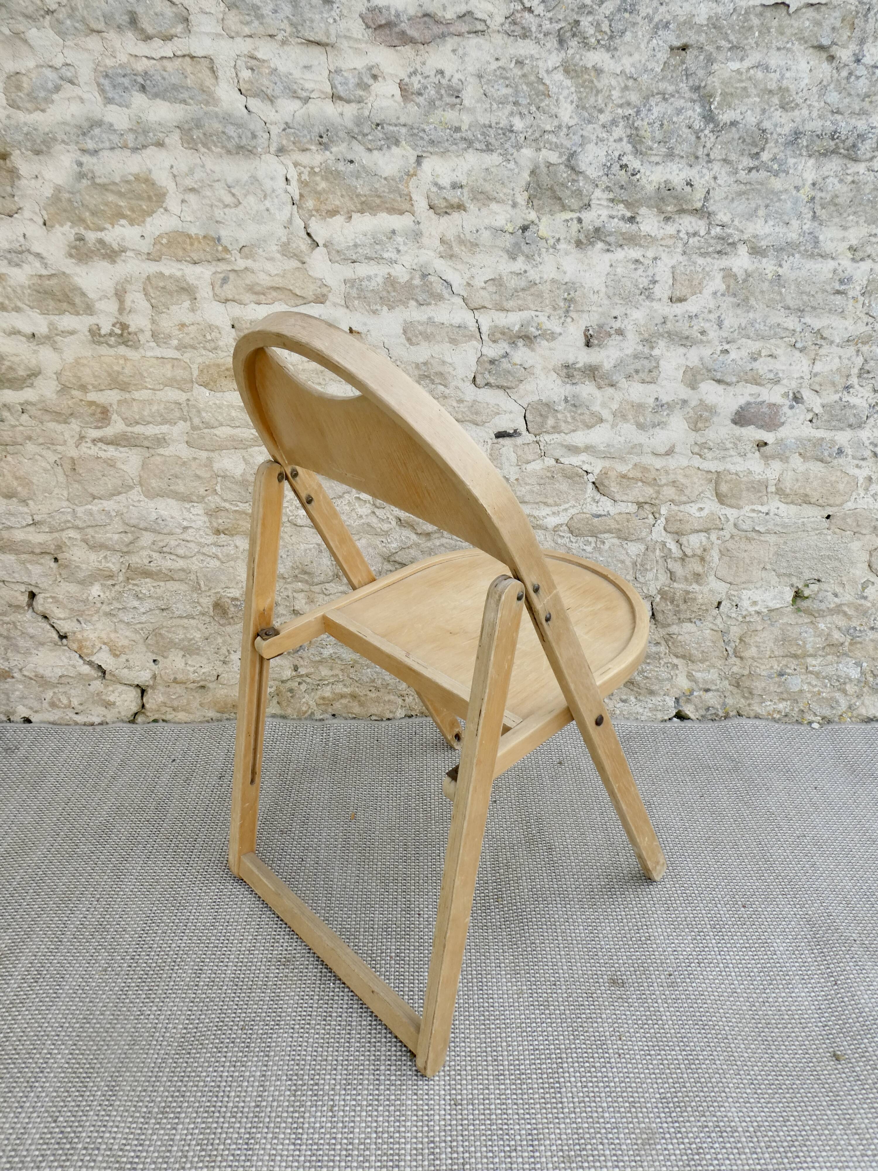 Chaise pliante OTK modèle No 24, vers 1960