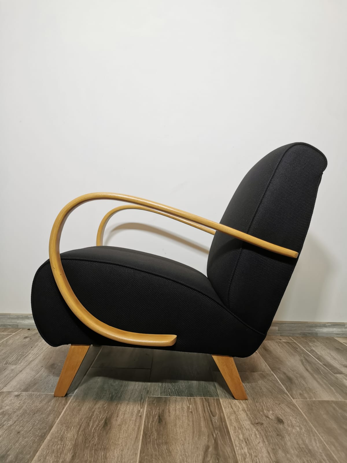 Black Armchair by Jindrich Halabala, 1940s