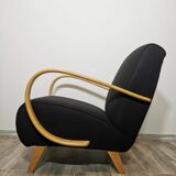 Fauteuil noir par Jindrich Halabala, années 1940