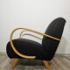 Fauteuil noir par Jindrich Halabala, années 1940
