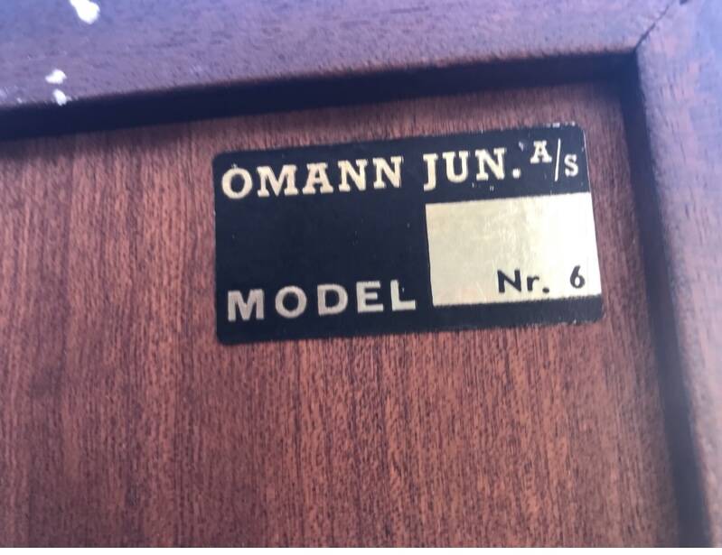 4-module rosewood bookcase model No. 4 by Danish designer Omann Jun 1960